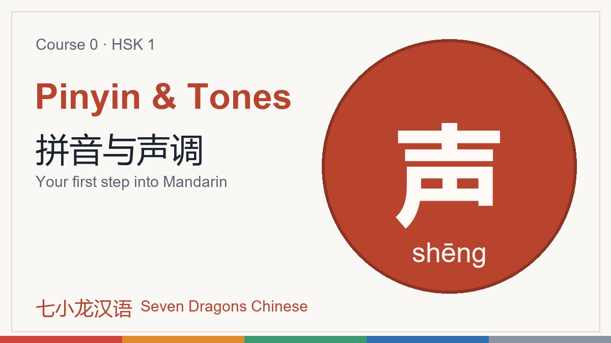 Pinyin & Tones 拼音与声调